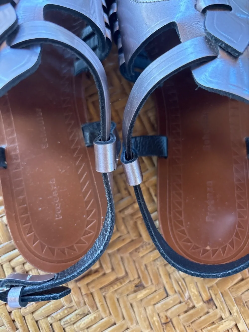 Proenza Schouler metallic leather woven sandals 37 eu - Picture 2 of 5